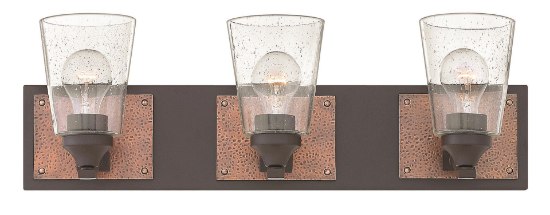 Foto para 100w Bath Jackson MED Clear Seedy Buckeye Bronze Bath Three Light