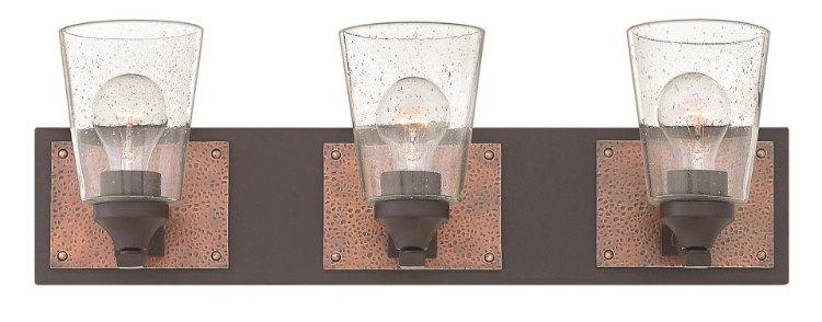 Picture of 100w Bath Jackson MED Clear Seedy Buckeye Bronze Bath Three Light
