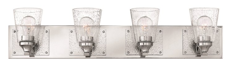 Picture of 100w Bath Jackson MED Clear Seedy Polished Nickel Bath Four Light