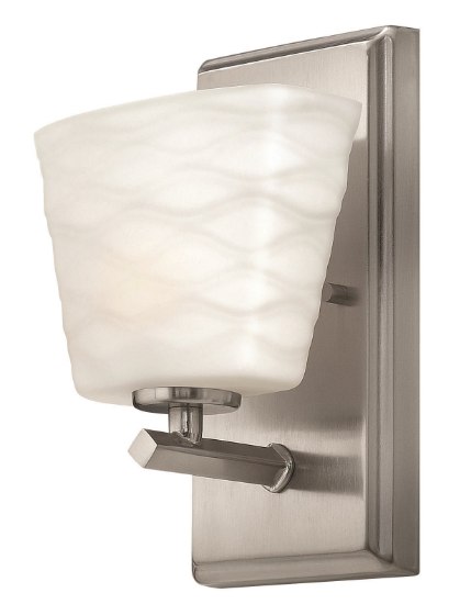 Foto para 60w Bath Tory G-9 Etched Opal Brushed Nickel Bath Sconce