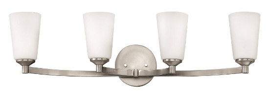 Picture of 117w Bath Sadie INCAN. LED MED Etched Opal Brushed Nickel Bath Four Light