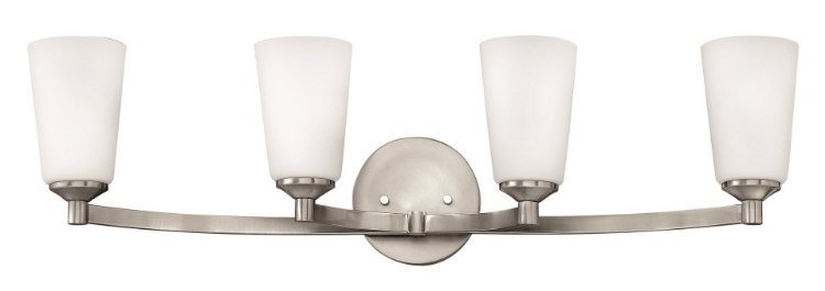 Picture of 117w Bath Sadie INCAN. LED MED Etched Opal Brushed Nickel Bath Four Light