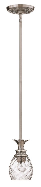 Foto para 100w Mini-Pendant Plantation MED Clear Optic Polished Antique Nickel