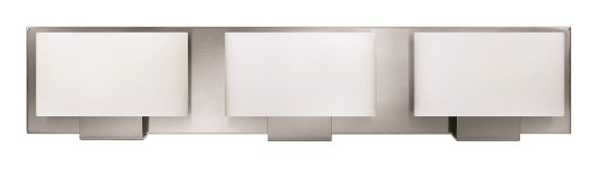 Foto para 60w Bath Mila G-9 Etched Opal Brushed Nickel Bath Three Light