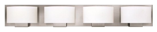 Foto para 60w Bath Mila G-9 Etched Opal Brushed Nickel Bath Four Light