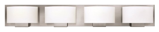 Foto para 4.5w Bath Mila G9 LED Etched Opal Brushed Nickel Bath Four Light