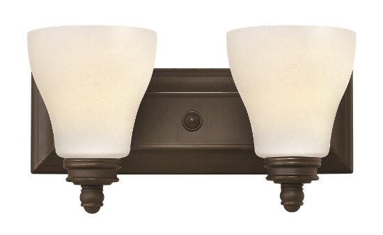 Picture of 100w Bath Claire MED Etched Opal Oil Rubbed Bronze Bath Two Light