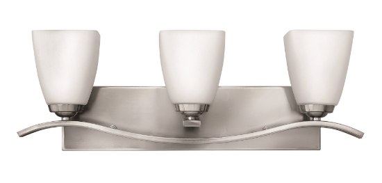 Foto para 100w Bath Josie MED Etched Opal Brushed Nickel Bath Three Light