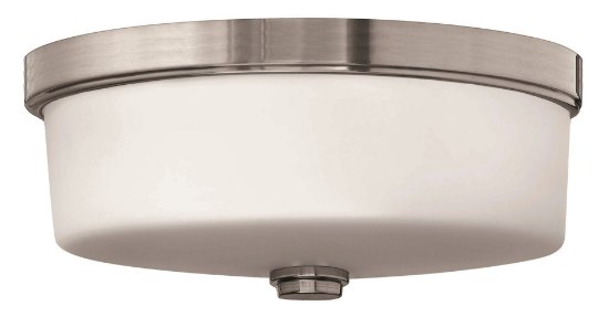 Picture of 60w Foyer Flush Mount MED Etched Opal Brushed Nickel Bath Flush Mount