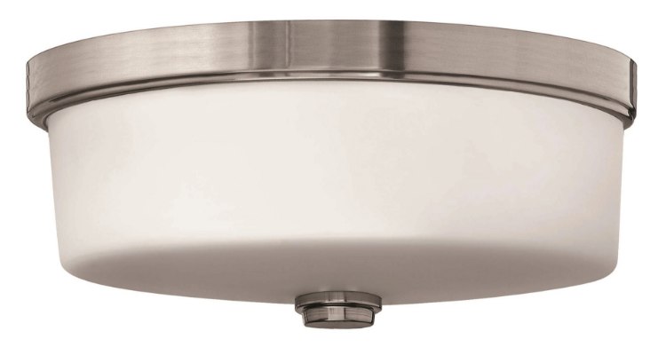 Foto para 32w Foyer Flush Mount LED Etched Opal Brushed Nickel Bath Flush Mount
