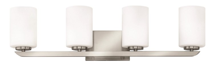 Picture of 117w Bath Kyra INCAN. LED MED Etched Opal Brushed Nickel Bath Four Light