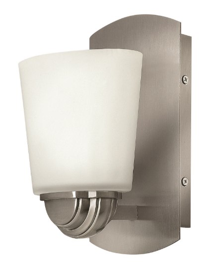 Picture of 100w Bath Kylie MED Etched Opal Brushed Nickel Bath Sconce