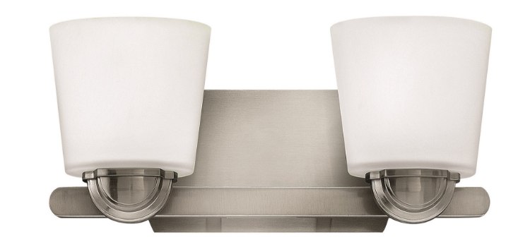 Picture of 100w Bath Kylie MED Etched Opal Brushed Nickel Bath Two Light