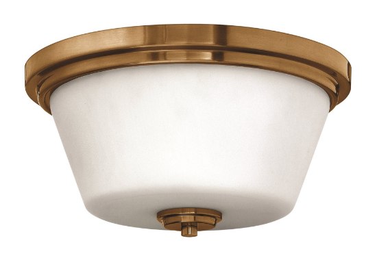 Picture of 60w Foyer Flush Mount MED Etched Opal Brushed Bronze Bath Flush Mount