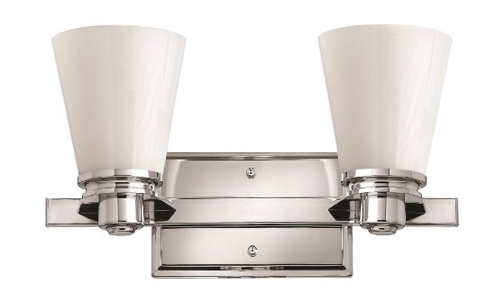 Picture of 100w Bath Avon MED Cased Opal Chrome Bath Two Light