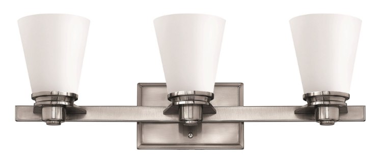 Picture of 100w Bath Avon MED Etched Opal Brushed Nickel Bath Three Light