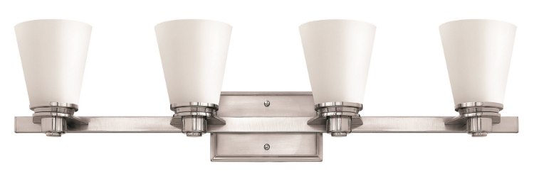 Foto para 15w Bath Avon LED Etched Opal Brushed Nickel Bath Four Light