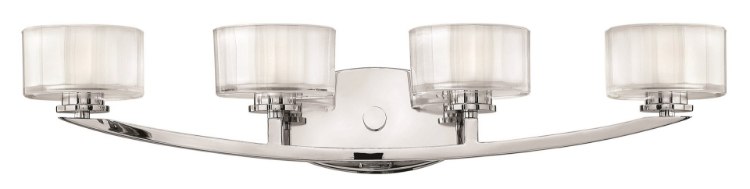 Foto para 60w Bath Meridian G-9 Thick Faceted Clear Inside Etched Chrome Bath Five Light