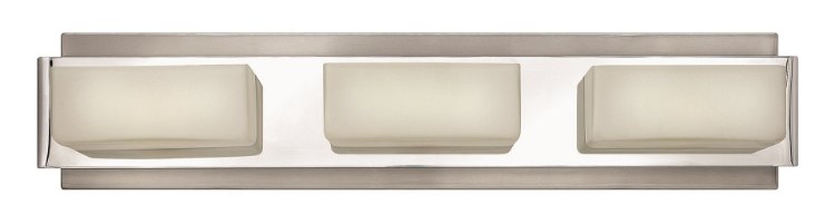 Picture of 60w Bath Domino G-9 Etched Opal Brushed Nickel Bath Three Light
