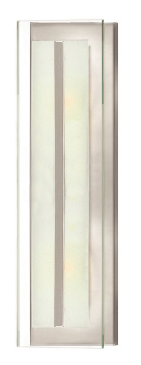 Picture of 100w Bath Latitude MED Clear Beveled Inside-Etched Brushed Nickel Bath Sconce