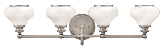 Picture of 100w Bath Ainsley MED Cased Opal Brushed Nickel Bath Four Light