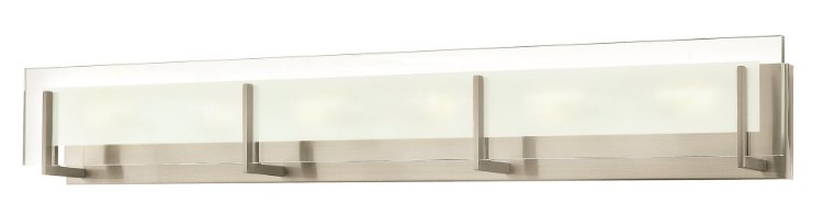 Picture of 60w Bath Latitude G-9 Clear Beveled Inside-Etched Brushed Nickel Bath Six Light