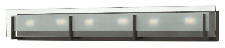 Picture of 7w Bath Latitude LED Clear Beveled Inside-Etched Oil Rubbed Bronze Bath Six Light