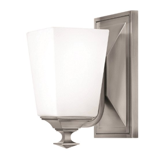 Picture of 117w Bath Baldwin INCAN. LED MED Etched Opal Antique Nickel Bath Sconce