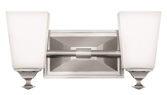 Foto para 117w Bath Baldwin INCAN. LED MED Etched Opal Polished Nickel Bath Two Light