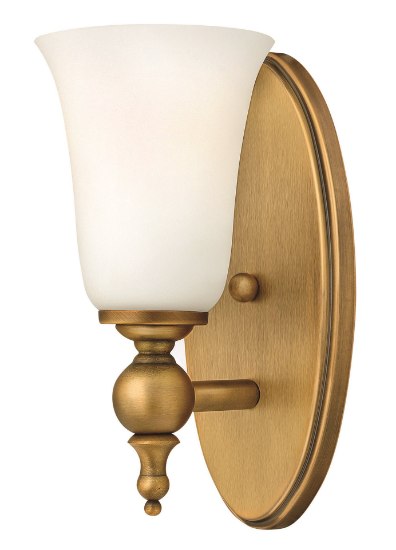 Picture of 100w Bath Yorktown MED Etched Opal Brushed Bronze Bath Sconce