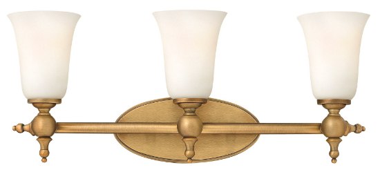 Picture of 100w Bath Yorktown MED Etched Opal Brushed Bronze Bath Three Light