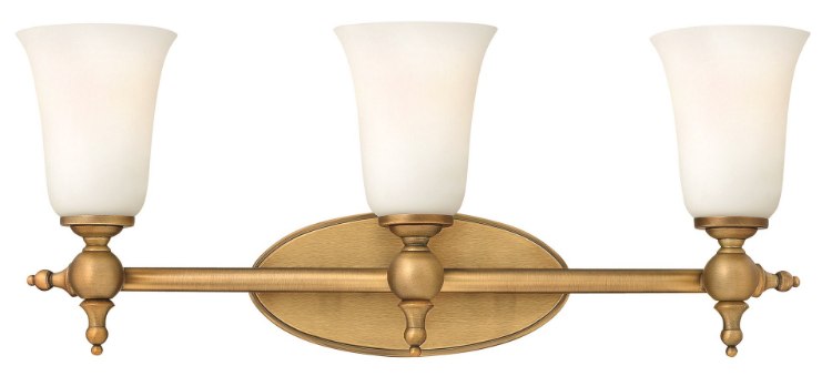 Picture of 100w Bath Yorktown MED Etched Opal Brushed Bronze Bath Three Light