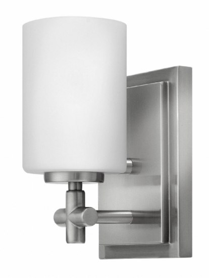 Picture of 100w Bath Laurel MED Etched Opal Brushed Nickel Bath Sconce