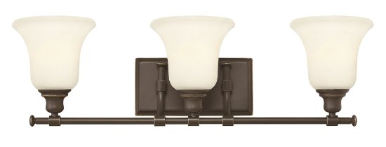 Picture of 100w Bath Colette MED White Etched Oil Rubbed Bronze Bath Three Light