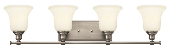 Picture of 100w Bath Colette MED White Etched Brushed Nickel Bath Four Light