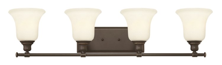 Picture of 100w Bath Colette MED White Etched Oil Rubbed Bronze Bath Four Light