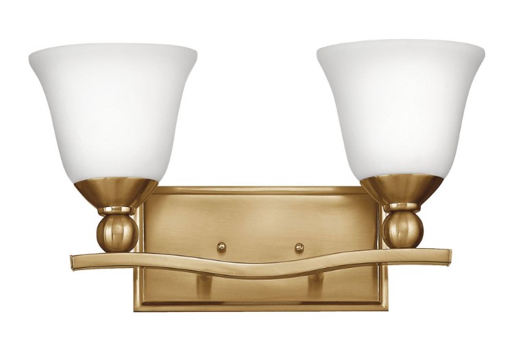 Picture of 100w Bath Bolla MED Etched Opal Brushed Bronze Bath Two Light