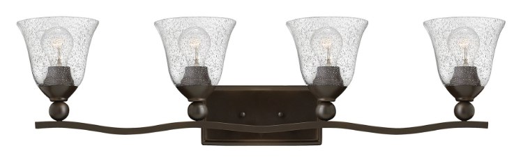 Picture of 100w Bath Bolla MED Clear Seedy Olde Bronze Bath Four Light