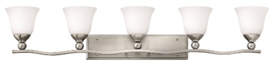 Picture of 100w Bath Bolla MED Etched Opal Brushed Nickel Bath Five Light