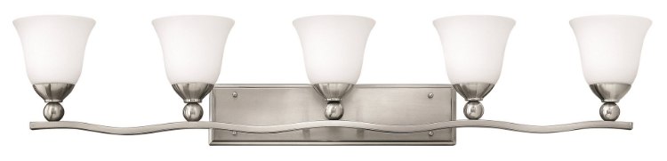 Picture of 100w Bath Bolla MED Etched Opal Brushed Nickel Bath Five Light