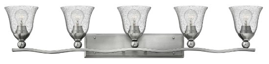 Picture of 100w Bath Bolla MED Clear Seedy Brushed Nickel Bath Five Light