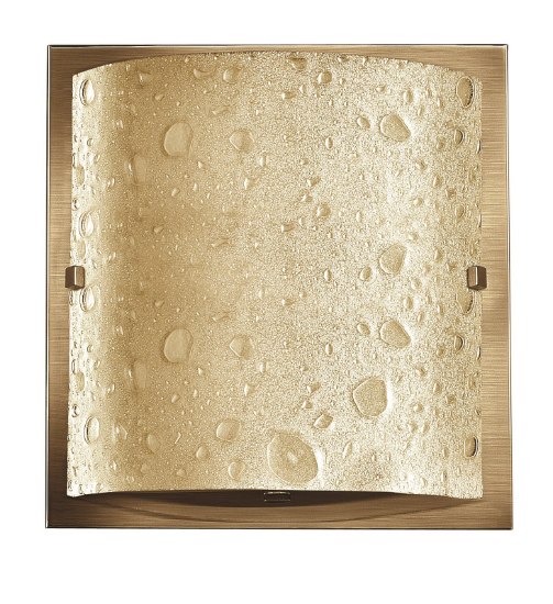 Foto para 15w Bath Daphne LED Amber Etched Bubble Art Brushed Bronze Bath Sconce