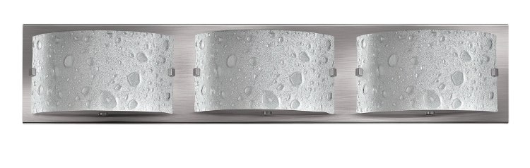 Picture of 7w Bath Daphne LED Etched Bubble Art Brushed Nickel Bath Three Light