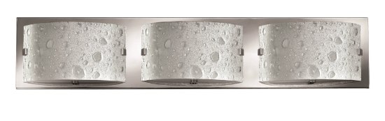 Foto para 60w Bath Daphne G-9 Etched Bubble Art Chrome Bath Three Light