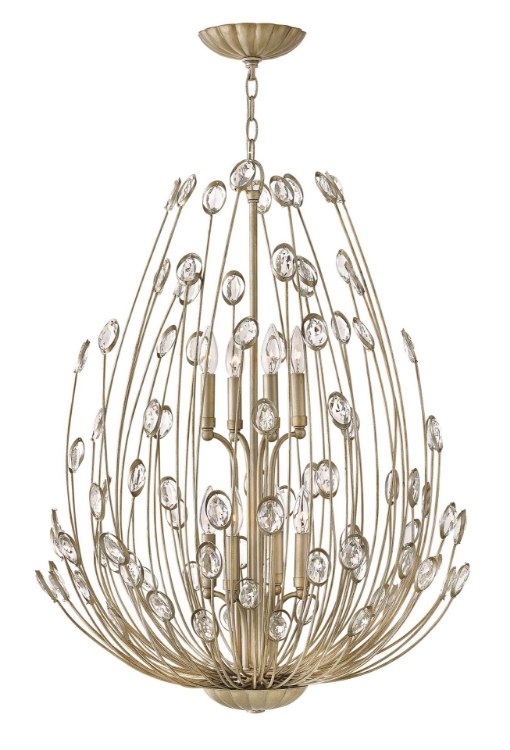 Picture of 60w Chandelier Tulah CAND Silver Leaf* Two Tier