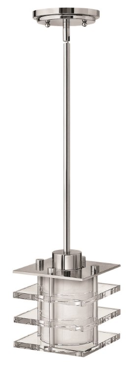 Foto para 100w Mini-Pendant Luxe MED White Etched Opal Polished Chrome*