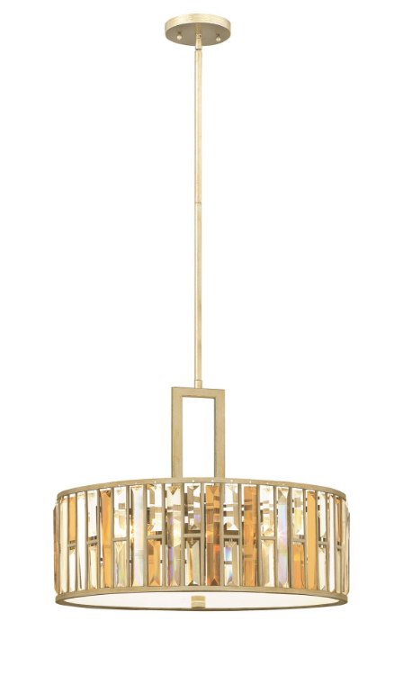 Picture of 100w Foyer Gemma MED Silver Leaf* Inverted Pendant