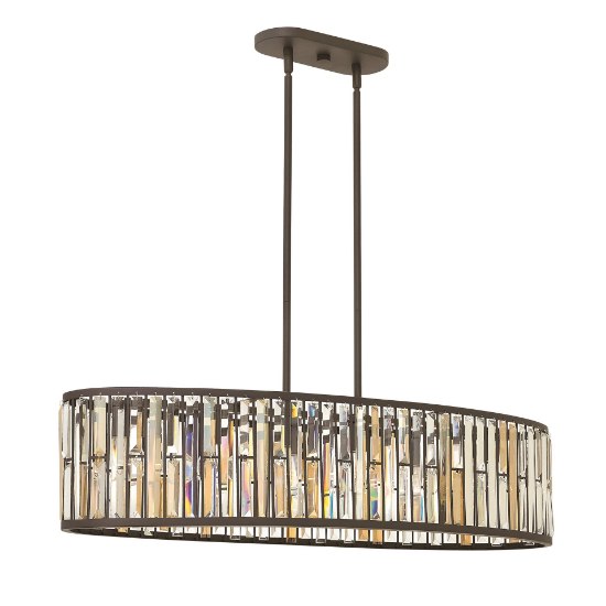 Picture of 100w Foyer Gemma MED Vintage Bronze Stem Hung Linear