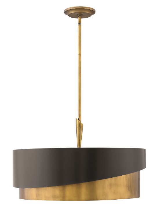 Picture of 60w Chandelier Gigi CAND Heritage Brass Stem Hung Pendant