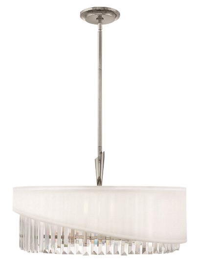 Foto para 60w Chandelier Gigi CAND Polished Nickel* Stem Hung Pendant